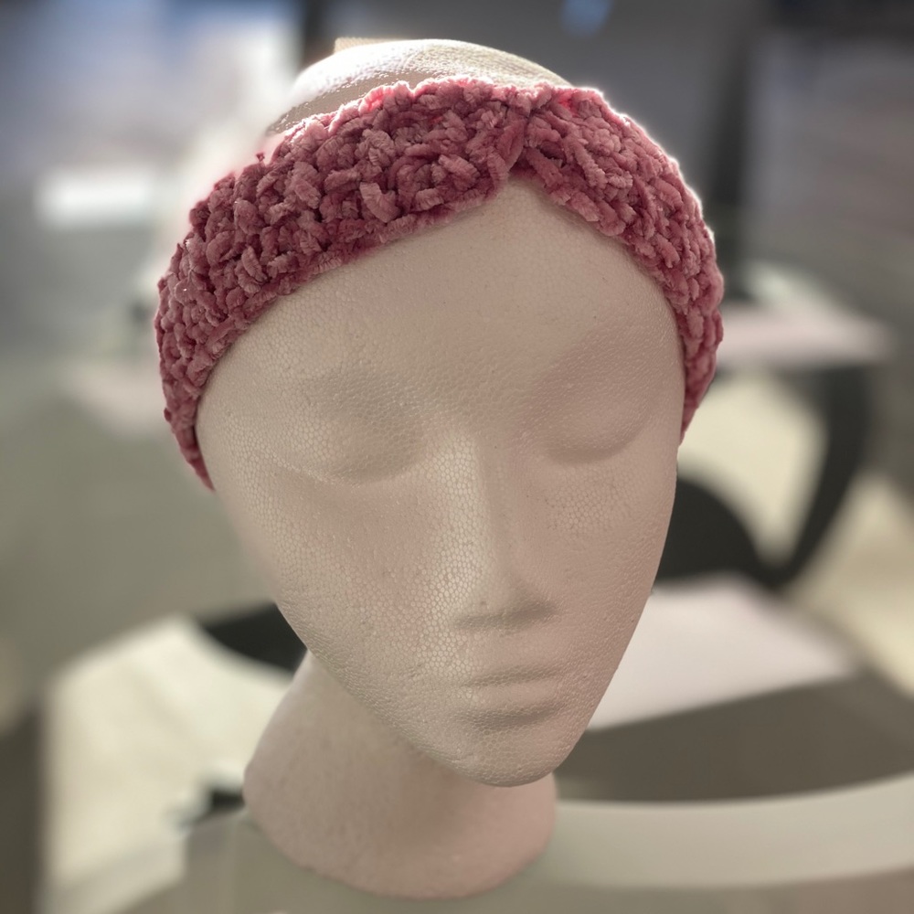 Crochet Velvet Headband - Adult